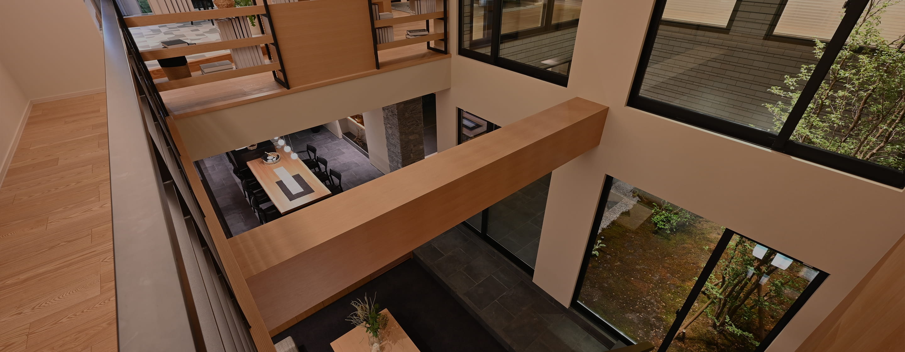 ファーストクラスリビング - 吹抜・勾配天井