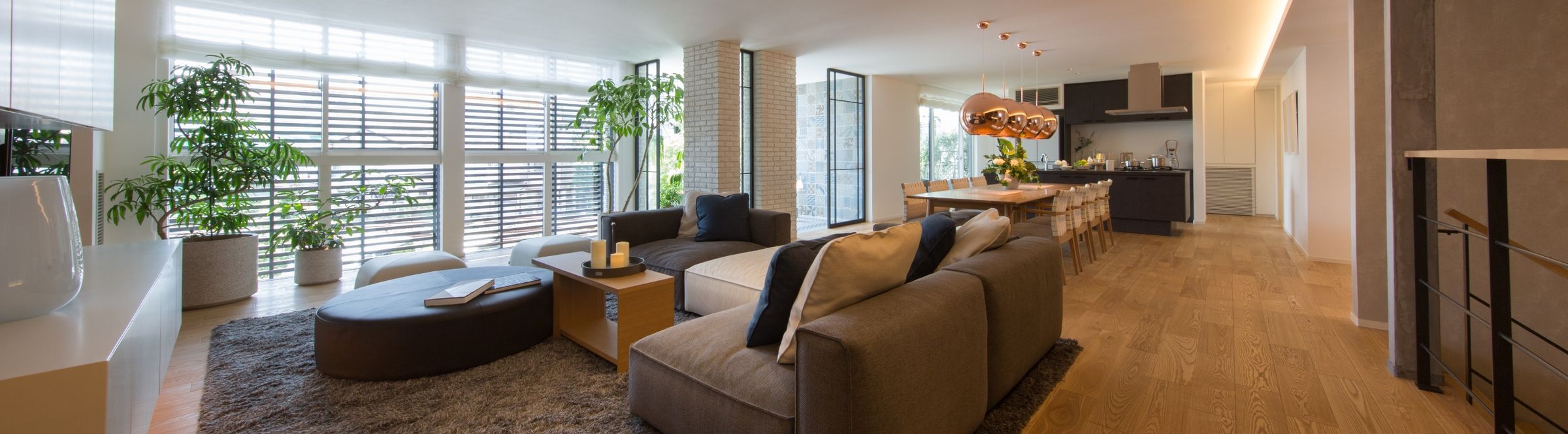 足立展示場 - 北イタリアにあるホテルのくつろぎを感じさせる空間