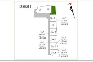 山梨県甲府市青葉 建築条件付土地 区画図