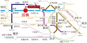 せせらぎテラス路線図
